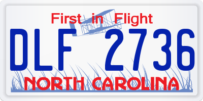 NC license plate DLF2736