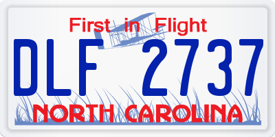 NC license plate DLF2737
