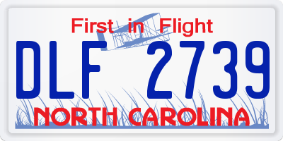 NC license plate DLF2739