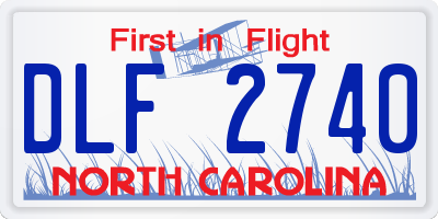 NC license plate DLF2740