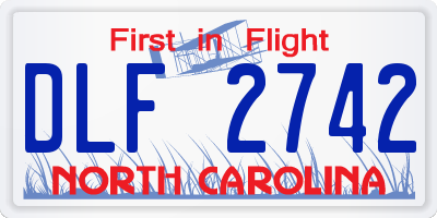 NC license plate DLF2742