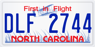NC license plate DLF2744
