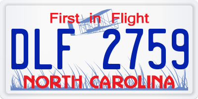 NC license plate DLF2759