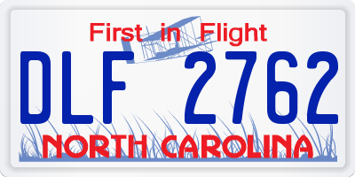 NC license plate DLF2762
