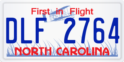 NC license plate DLF2764