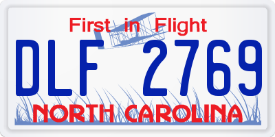 NC license plate DLF2769