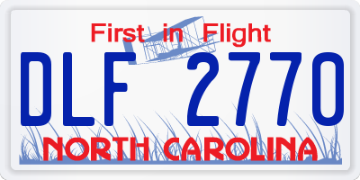 NC license plate DLF2770