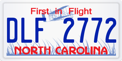 NC license plate DLF2772