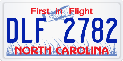 NC license plate DLF2782
