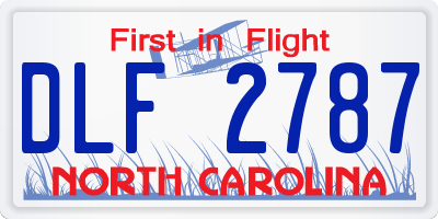 NC license plate DLF2787