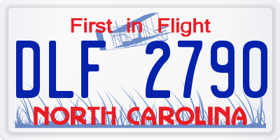 NC license plate DLF2790