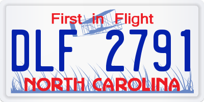 NC license plate DLF2791