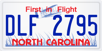 NC license plate DLF2795