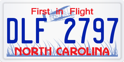 NC license plate DLF2797