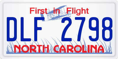 NC license plate DLF2798