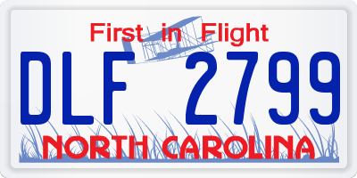 NC license plate DLF2799