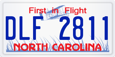 NC license plate DLF2811