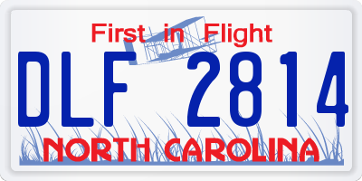 NC license plate DLF2814