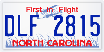 NC license plate DLF2815