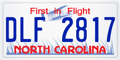 NC license plate DLF2817