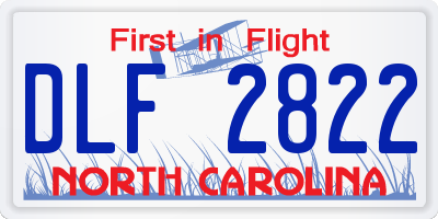 NC license plate DLF2822
