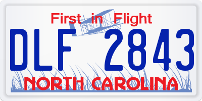 NC license plate DLF2843