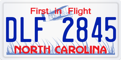 NC license plate DLF2845