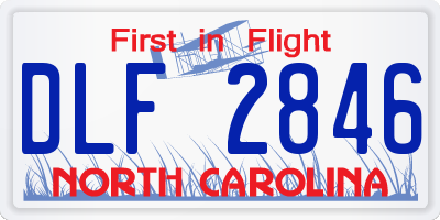 NC license plate DLF2846