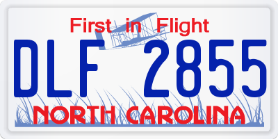 NC license plate DLF2855