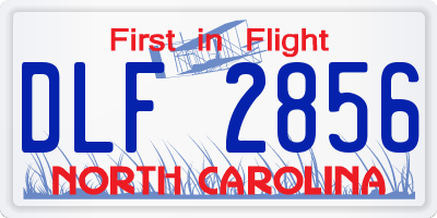 NC license plate DLF2856