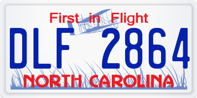 NC license plate DLF2864