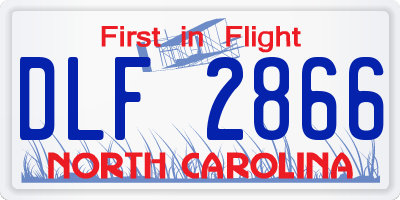 NC license plate DLF2866