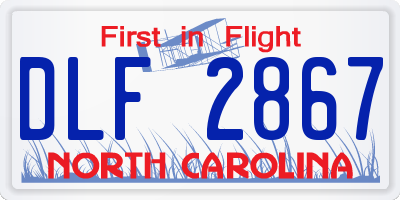 NC license plate DLF2867