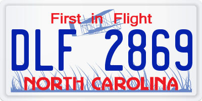 NC license plate DLF2869