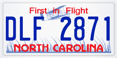 NC license plate DLF2871