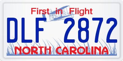 NC license plate DLF2872