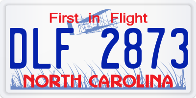 NC license plate DLF2873