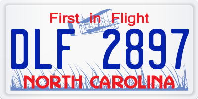 NC license plate DLF2897