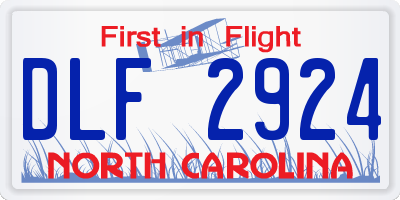 NC license plate DLF2924
