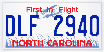 NC license plate DLF2940