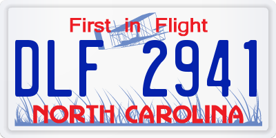 NC license plate DLF2941