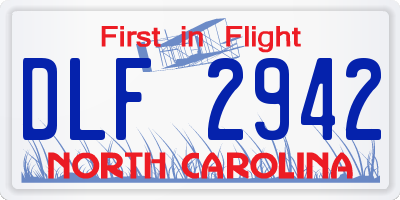 NC license plate DLF2942