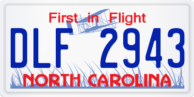 NC license plate DLF2943