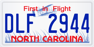 NC license plate DLF2944