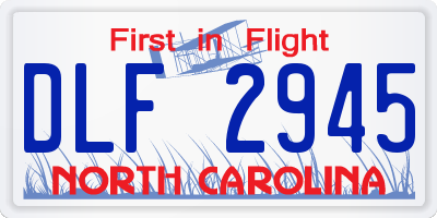 NC license plate DLF2945
