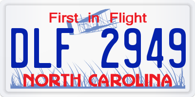 NC license plate DLF2949