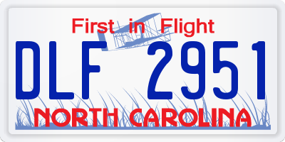 NC license plate DLF2951