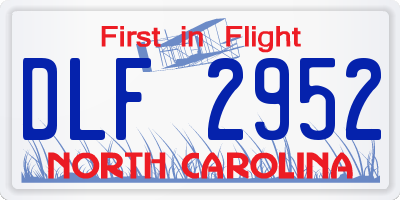 NC license plate DLF2952