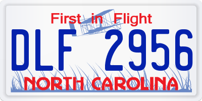 NC license plate DLF2956