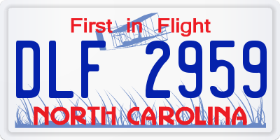 NC license plate DLF2959